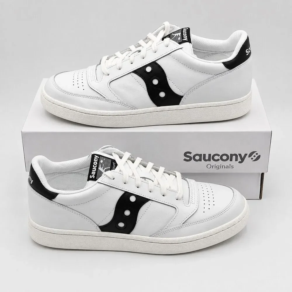 Saucony Jazz Court S70759-1 White Black Retro Sneakers Men’s 11 Women’s 12.5